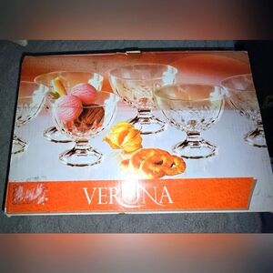 Verona Borgonova 6 PC Glass Dessert Cups